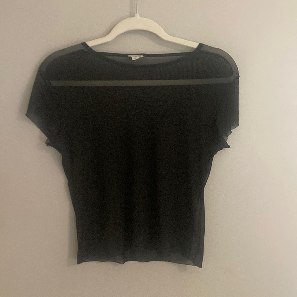 Black Mesh T-Shirt
